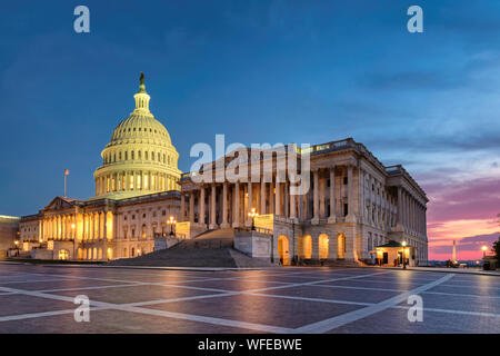 United States Capitol Building at sunset Stock Photo