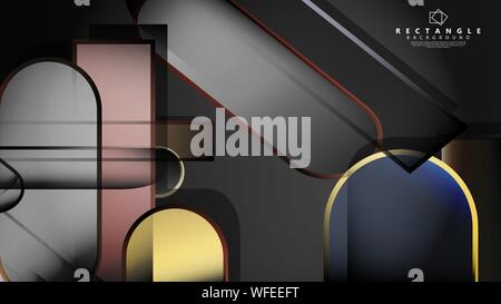 Abstract background Round rectangle in brick and stone colors Stock Vector