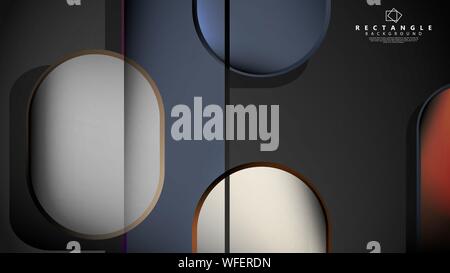 Abstract background Round rectangle in brick and stone colors Stock Vector