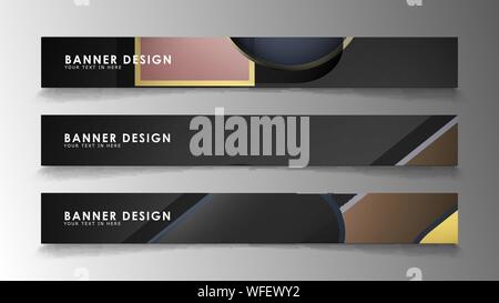 Set the banner abstract background. Rectangular, round in brick and stone colors Stock Vector