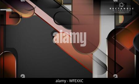 Abstract background Round rectangle in brick and stone colors Stock Vector