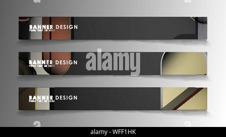 Set the banner abstract background. Rectangular, round in brick and stone colors Stock Vector