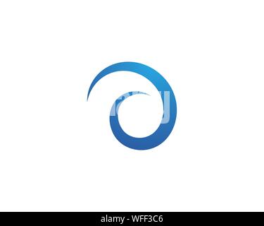 Water wave icon vector illustration design logo Stock Vector