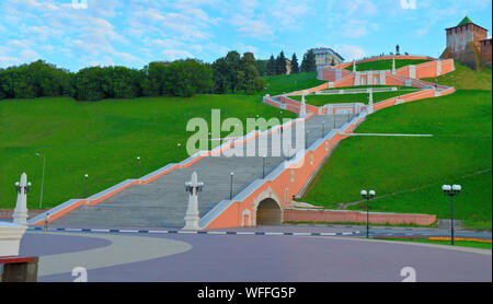 Chkalov staircase in Nizhny Novgorod. Russia. Stock Photo