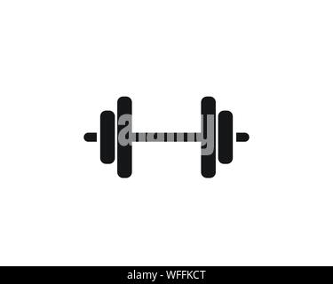 Barbel, Dumbbell Gym Icon Logo Template gym Badge, Fitness Logo Design Stock Vector