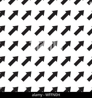 Arrows seamless pattern. Sketch design symbols. Black and white vector illustration. EPS10 Stock Vector