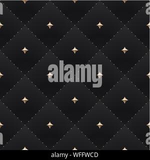 Seamless luxury dark black pattern and background Stock Vector