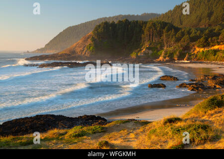 Cove at Strawberry Hill, Neptune State Park, Oregon Stock Photo