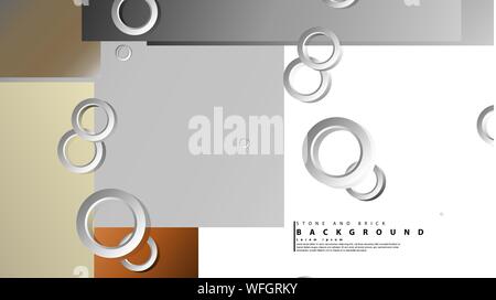 Ring abstract rectangular background with drop shadow. Vector ...