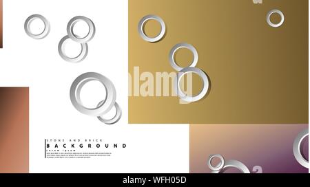 Ring abstract rectangular background with drop shadow. Vector ...
