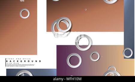 Ring abstract rectangular background with drop shadow. Vector ...