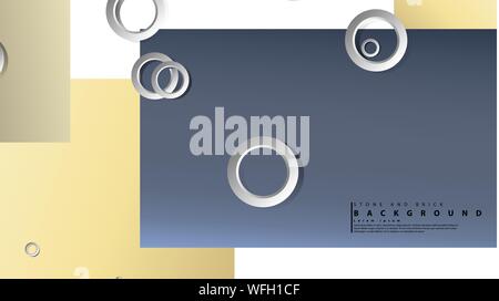 Ring abstract rectangular background with drop shadow. Vector ...