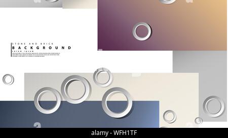 Ring abstract rectangular background with drop shadow. Vector ...