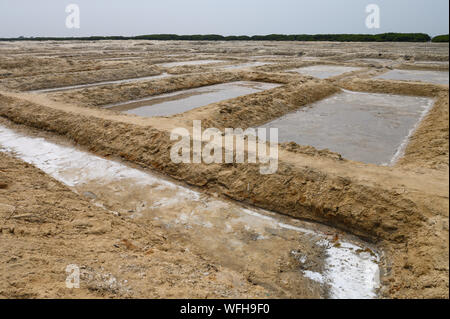 Salt mines in Luanda Angola Stock Photo