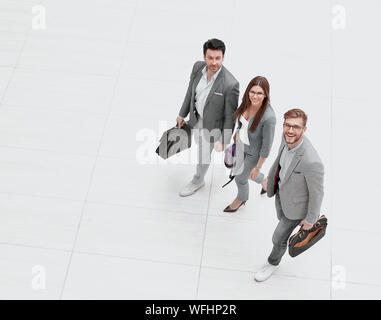 top view.business people go together. Stock Photo