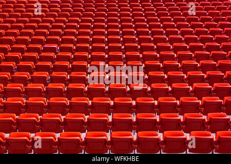 Empty Red Seats In Rows