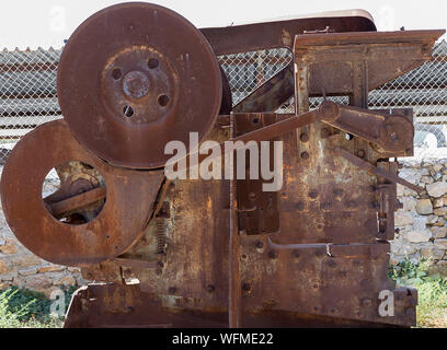 Old rusty weathered industrial  forgoten machinery . Stock Image. Stock Photo
