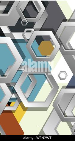 Middle Ag Abstract Background Abstract geometric background with hexagon, middle ages color ...