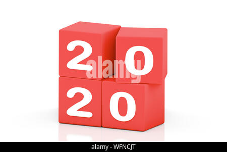 2020 happy new year illustration Stock Photo