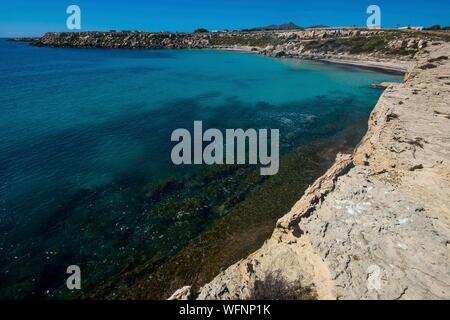 Italy, Sicily, Trapani, Egades archipelago, Favignana, Blue Marino Stock Photo