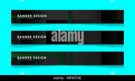 Abstract geometric and rectangular pattern banners with green gradients. Vector Illustration. Eps 10 Stock Vector