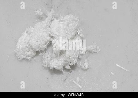 France, Eure, Grand Bourgtheroulde, environmental laboratory, sample of tremolite mineral fibers, asbestos variety Stock Photo