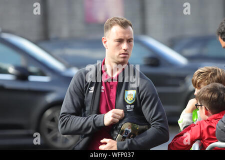 BURNLEY, ENGLAND AUG 31ST Ashley Barnes arrives during the Premier League match between Burnley and Liverpool at Turf Moor, Burnley on Saturday 31st August 2019. (Credit: Luke Nickerson | MI News) Editorial use only, license required for commercial use. No use in betting, games or a single club/league/player publications. Photograph may only be used for newspaper and/or magazine editorial purposes Credit: MI News & Sport /Alamy Live News Credit: MI News & Sport /Alamy Live News Stock Photo