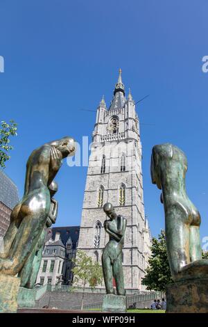 Belgium, East Flanders, Ghent, belfry built in the 14th century Stock Photo