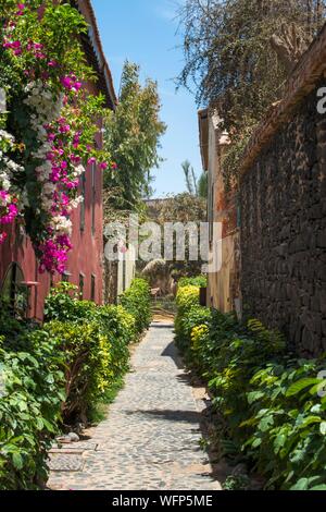 Senegal, Dakar, Goree Island, UNESCO World Heritage Site, Batteleries street Stock Photo