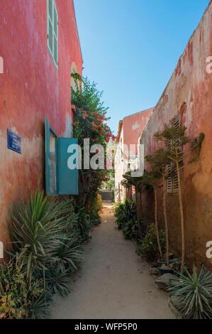 Senegal, Dakar, Goree Island, UNESCO World Heritage Site, Donjon street Stock Photo