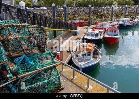 Ireland, Fingal County, Northern Dublin Suburbs, Howth, Fishing harbor