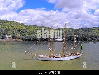 France, Seine Maritime (76), Rouen, Armada 2019, on the rivers of the Seine (aerial view) Stock Photo