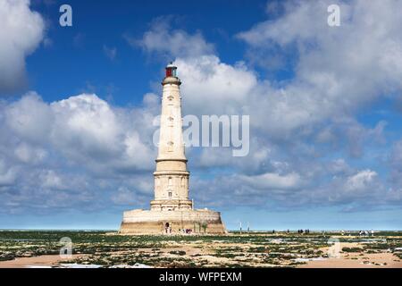 France, Gironde, Le Verdon sur Mer, The Cordouan lighthouse, Historical Monument Stock Photo