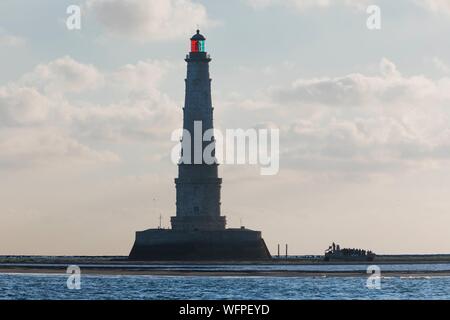 France, Gironde, Le Verdon sur Mer, The Cordouan lighthouse, Historical Monument Stock Photo