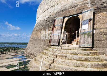 France, Gironde, Le Verdon sur Mer, The Cordouan lighthouse, Historical Monument Stock Photo