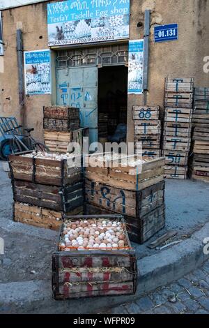 Ethiopia, Tigray regional state, city of Mekele, eggs' shop Stock Photo