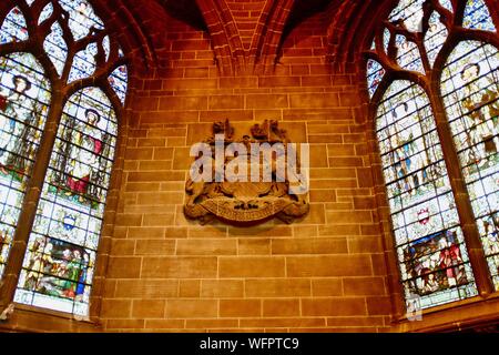United Kingdom, Liverpool, Cathedral built in the 20th century by Giles Gilbert Scott, the largest Anglican church in the world Stock Photo