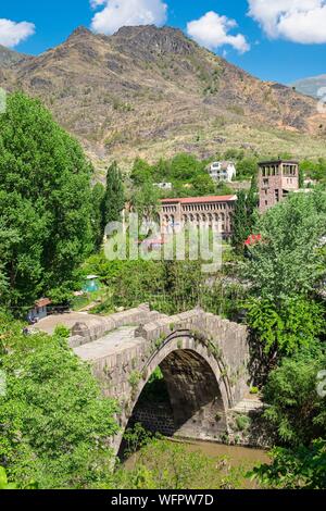 Armenia, Lorri region, Debed valley, Alaverdi, Sanahin bridge, 12th century medieval bridge over Debed river Stock Photo