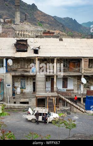 Armenia, Lorri region, Debed valley, Alaverdi, basic habitat in the industrial zone Stock Photo