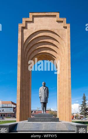 Armenia, Shirak region, Gyumri, historic district or Kumayri, Charles Aznavour Square Stock Photo