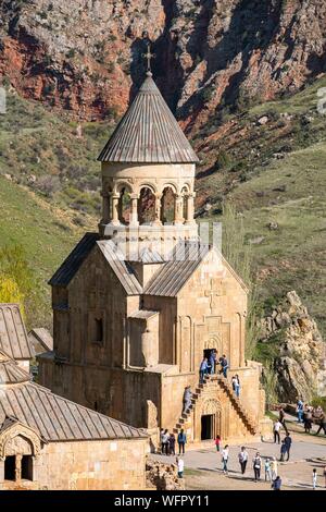 Armenia, Vayots Dzor region, surroundings of Yeghegnadzor, Amaghou valley, Noravank monastery, 14th century Surb Astvatsatsin church (Holy Mother of God) Stock Photo