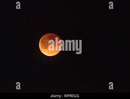 Lunar eclipse from California Stock Photo
