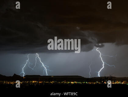 Monsoon ström in Southern Arizona Stock Photo