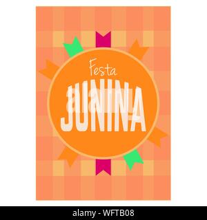 Festa junina background with some special objects, vector illustration design Stock Vector