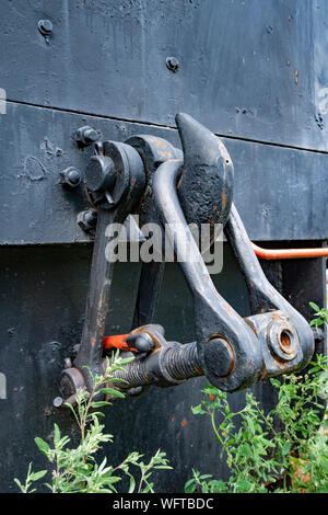 Hook of small steam locomotive  in Chvatimech near Brezno, Slovakia, Europe Stock Photo