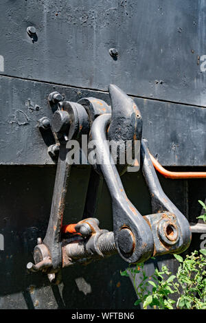 Hook of small steam locomotive  in Chvatimech near Brezno, Slovakia, Europe Stock Photo