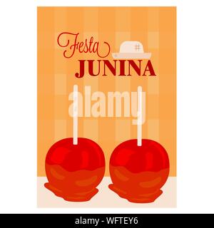 Festa junina background with some special objects, vector illustration design Stock Vector