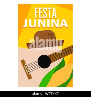Festa junina background with some special objects, vector illustration design Stock Vector