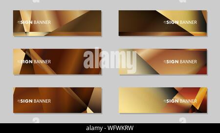 Poster Design With Rectangular Elements. Examples Abstract rectangle vector banners with luxury geometric gradient ...