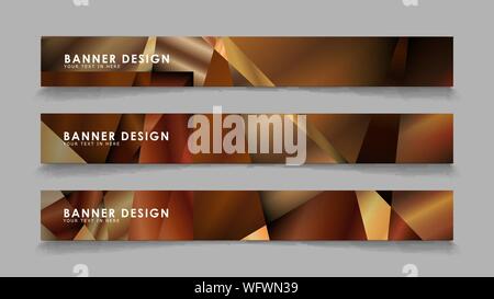 Abstract rectangle vector banners with luxury geometric gradient backgrounds . design templates. future Poster template design Stock Vector